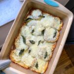 White courgette parmigiana