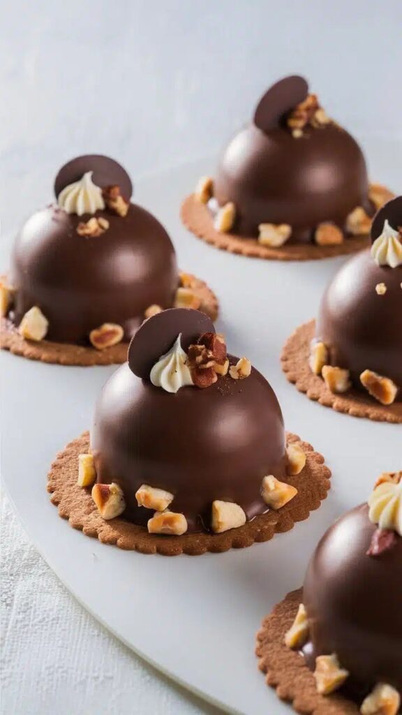 Chocolate and praline dome