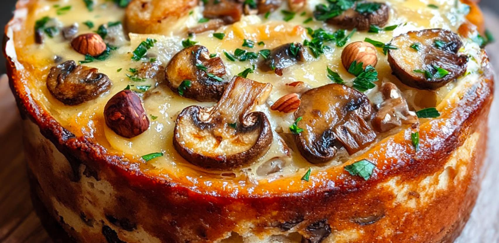 Torta Funghi, Conte, Nocciole e Parzzemolo: the delicious salad that will revolutionize your aperitifs!