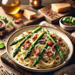 Tagliatelle with artichokes and bacon