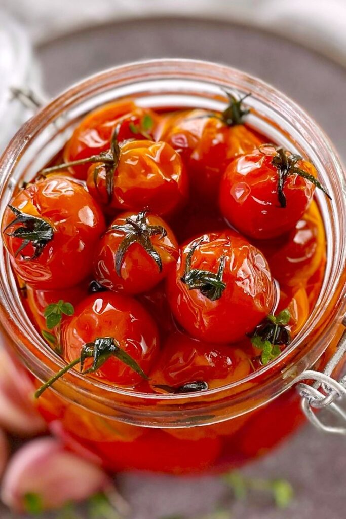 Cherry tomatoes “Confit” in oil