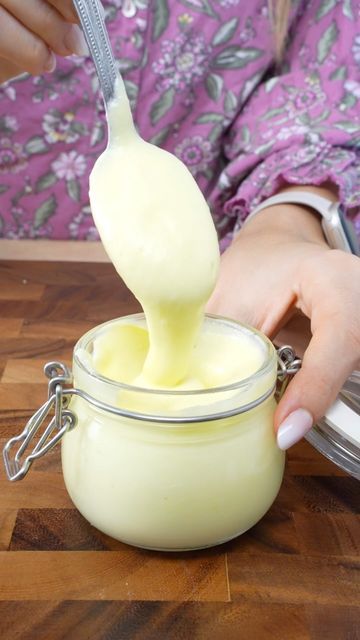 Dessert with ingredients and condensate latte