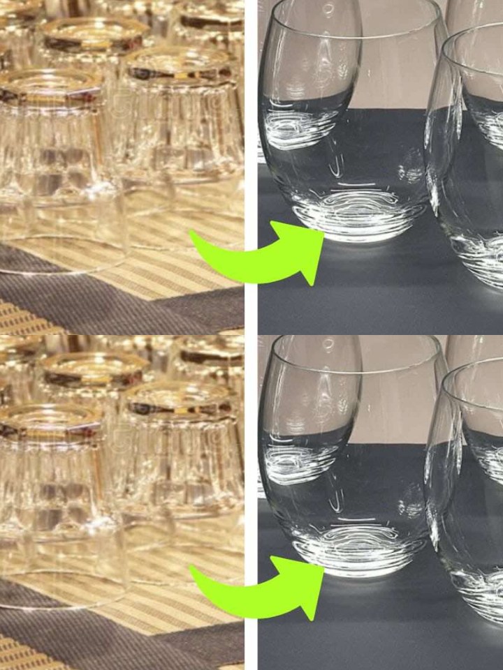 Should the glasses point up or down? We were all convinced otherwise.