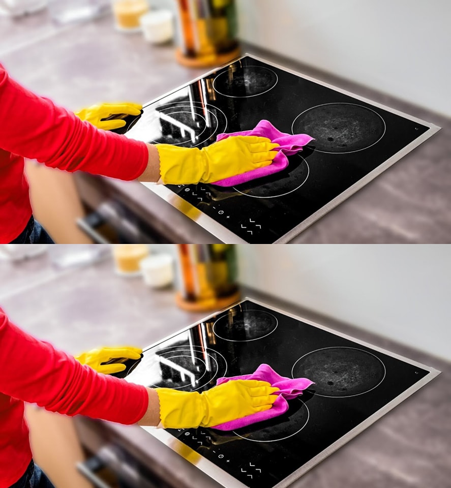 The 3-ingredient mixture for cleaning dirty and encrusted hobs: They will be like new again