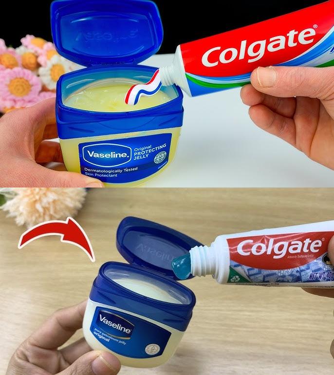 Mix toothpaste and petroleum jelly, I didn’t expect it to be this effective