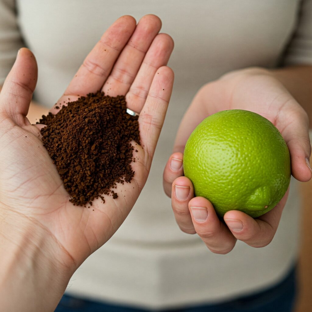  Coffee Grounds and Lemon Mix: If only I had known this sooner