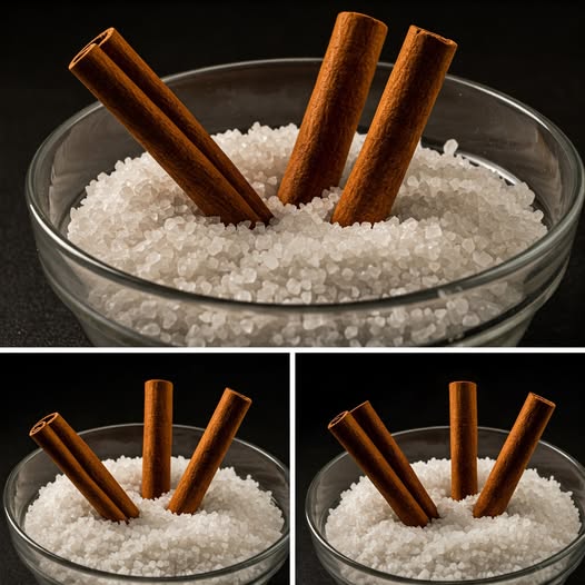 Place 4 cinnamon sticks in salt and see what happens in 10 minutes.
