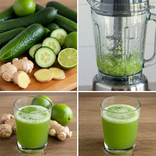 Cucumber, Ginger and Lime Juice: A Fresh and Revitalizing Drink