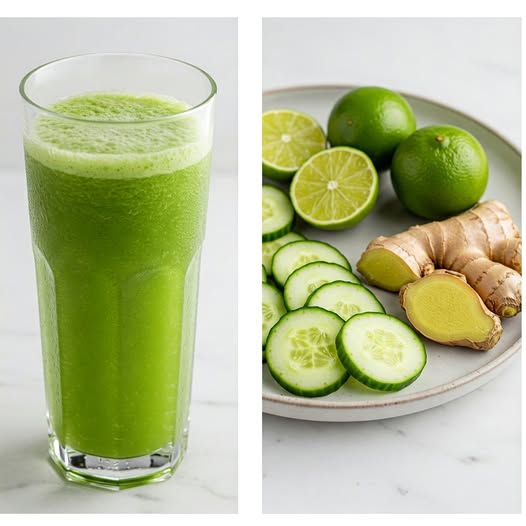 Cucumber, Ginger and Lime Juice: A Fresh and Revitalizing Drink