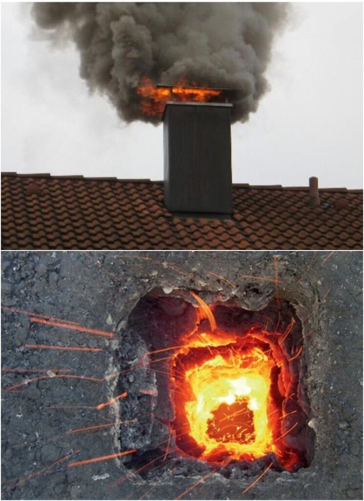 What to do if soot ignites in the chimney?