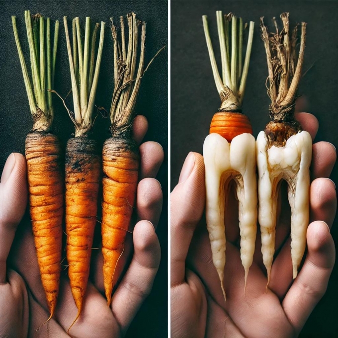 Whiten Teeth Like Pearls in 2 Minutes with This Carrot Top Remedy