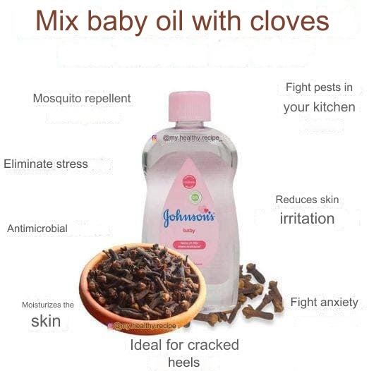 MIX BABY OIL AND CLOVES, AND AFTER 10 SECONDS YOU WON’T USE ANYTHING ELSE IN YOUR LIFE