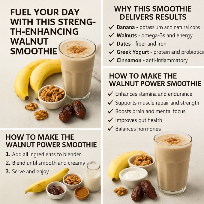 Fuel Your Day with This Strength-Enhancing Walnut Smoothie