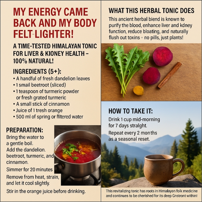 My Energy Came Back and My Body Felt Lighter! A Time-Tested Himalayan Tonic for Liver & Kidney Health – 100% Natural!