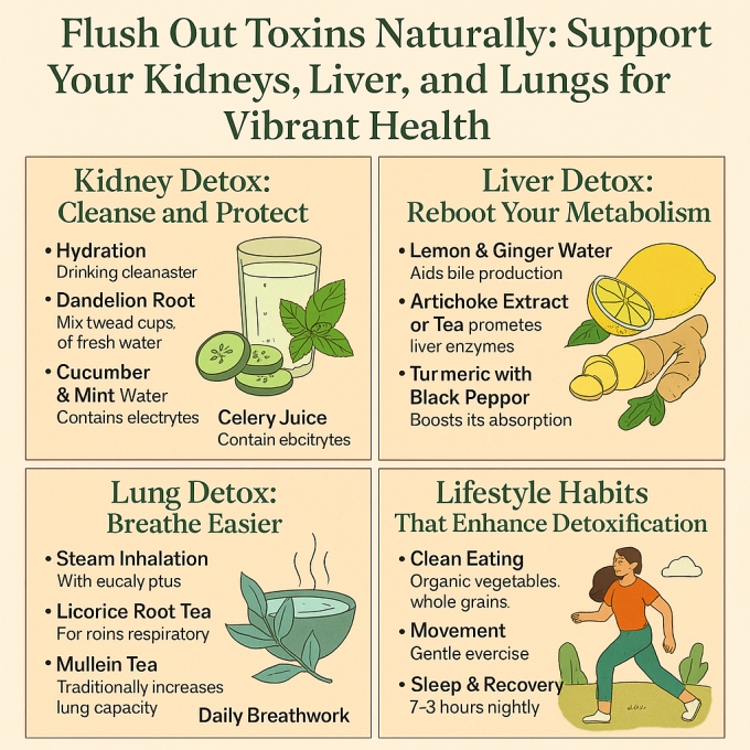 Flush Out Toxins Naturally: Support Your Kidneys, Liver, and Lungs for Vibrant Health