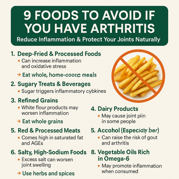 9 Foods to Avoid If You Have Arthritis