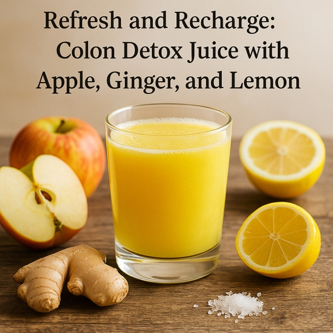 Refresh and Recharge: Colon Detox Juice with Apple, Ginger, and Lemon