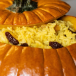 Sweet Pilaf inside a Pumpkin